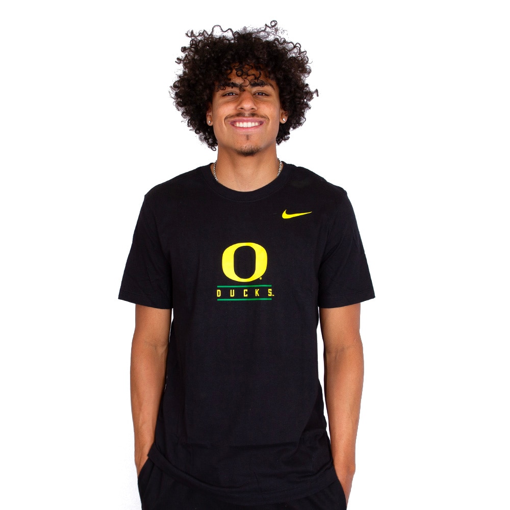 Classic Oregon O, Nike, Black, Crew Neck, Men, University of Oregon, T-Shirt, 813482